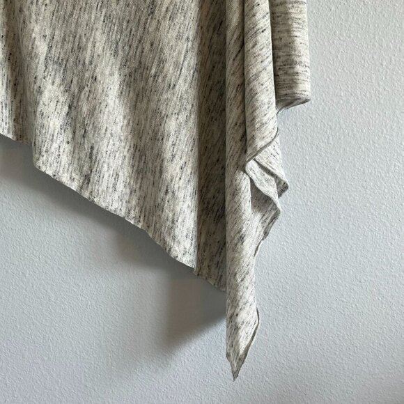 White + Warren Two‎ Way Angled Topper Poncho Gray Heather Linen Blend One Size - Picture 4 of 9